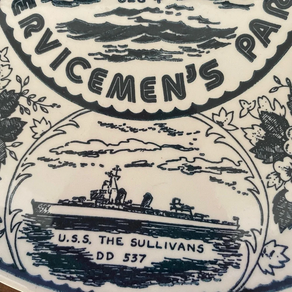 Buffalo Naval Servicemens Park Souvenir Plate USS Little Rock‎ Ironstone 9.25in